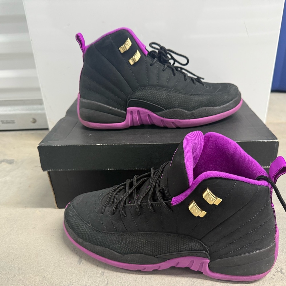 Jordan Black and Purple Sneakers